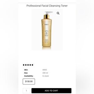 Professional Facial Cleansing Toner - Gold